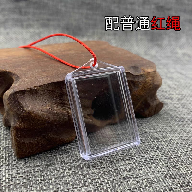 装经文朱砂吊坠透明嘎乌盒佩戴亚克力挂件楞严咒空盒子外壳可打开