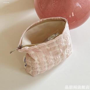 眼镜袋撞色儿童证件化妆刷包儿卡包小口袋整理杂物小众云朵收纳包