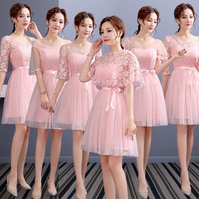 伴娘服短款2019新款韓版姐妹團修身顯瘦仙氣質畢業季宴會晚禮服裙在類目 女裝/女士精品, 婚紗/旗袍/禮服, 禮服/晚裝中 - 來自Buy2taobao.com提供專業的淘寶代購服務