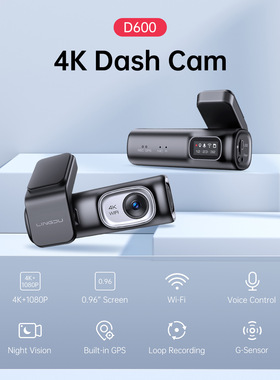 LINGDU D600 Dash Cam 4K 2160P UHD Car DVR Built in GPS WiFi
