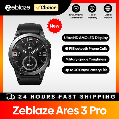 Zeblaze Ares 3 Pro Smart Watch Ultra HD AMOLED Display Voice