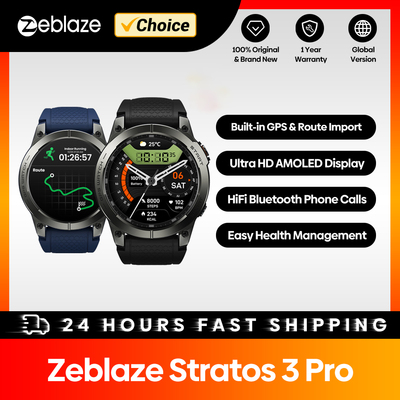 Zeblaze Stratos 3 Pro GPS Smart Watch Built-in GPS & Route