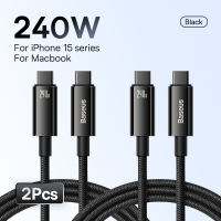 Baseus 240W USB Type C Cable for iPhone 15 PD3.1 Supercharge for Realme Samsung S23 5A Fast Charger thumbnail 2