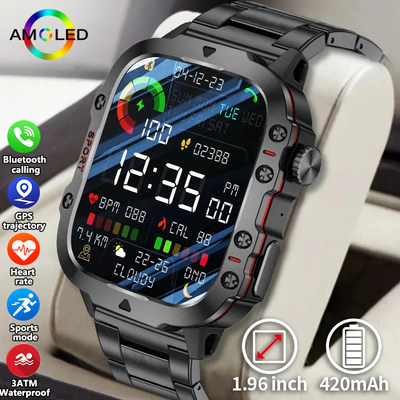 QX11 Military GPS Tracker Smart Watch Men IP68 3ATM Outdoor