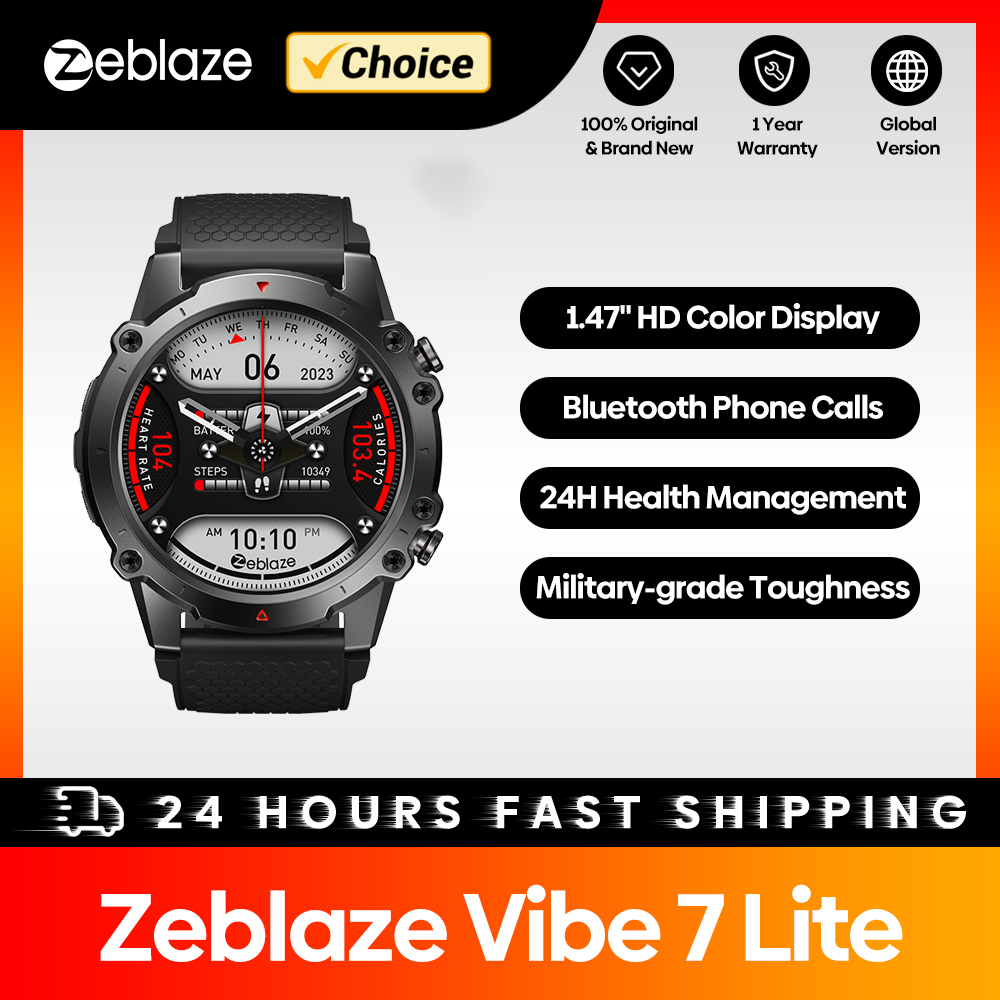 Zeblaze Vibe 7 Lite Smart Watch Voice Calling 24H Health Mon