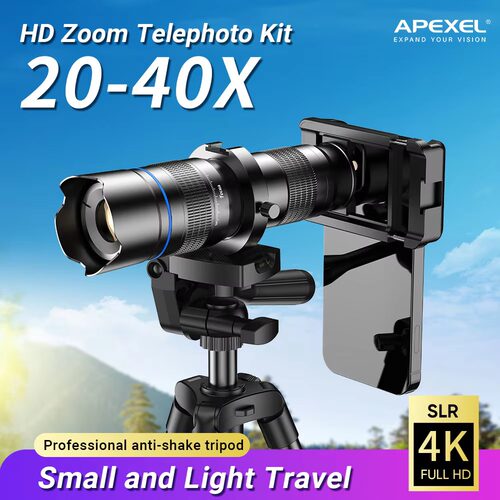 APEXEL HD 20-40x Zoom Telescope Lens Phone Telephoto Lens