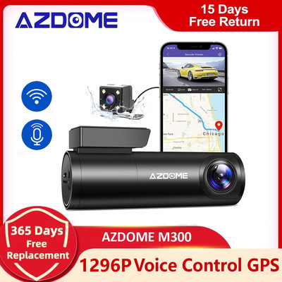 AZDOME 1296P Dash Cam English Voice Control WiFi G-Sensor