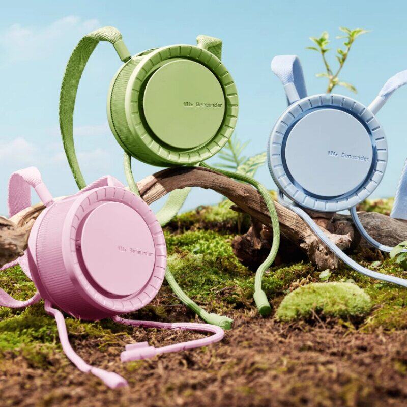 挂脖风扇usb fan便携式随身小型充电户外风扇挂颈手持充电小风扇