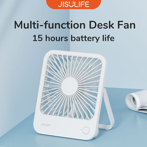 JISULIFE Portable Small Desk Fan Ultra Quiet Table Fan USB