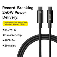 Baseus 240W USB Type C Cable for iPhone 15 PD3.1 Supercharge for Realme Samsung S23 5A Fast Charger thumbnail 7