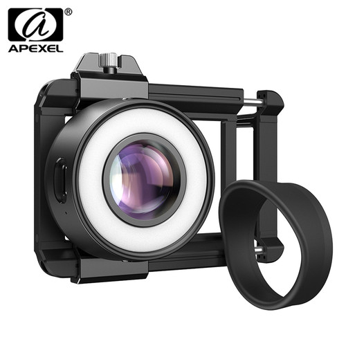 APEXEL 120X Protable Phone Microscope Lens with Eyecup LED