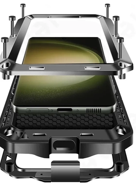 Shockproof armor Metal Aluminum phone Case适用Samsung Galaxy S25 S24 S23 Ultra三星金属三防手机保护壳