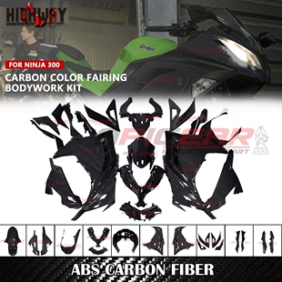 国产川崎小忍者NINJA250/300 仪表壳板罩碳纤维改装外壳大灯底托