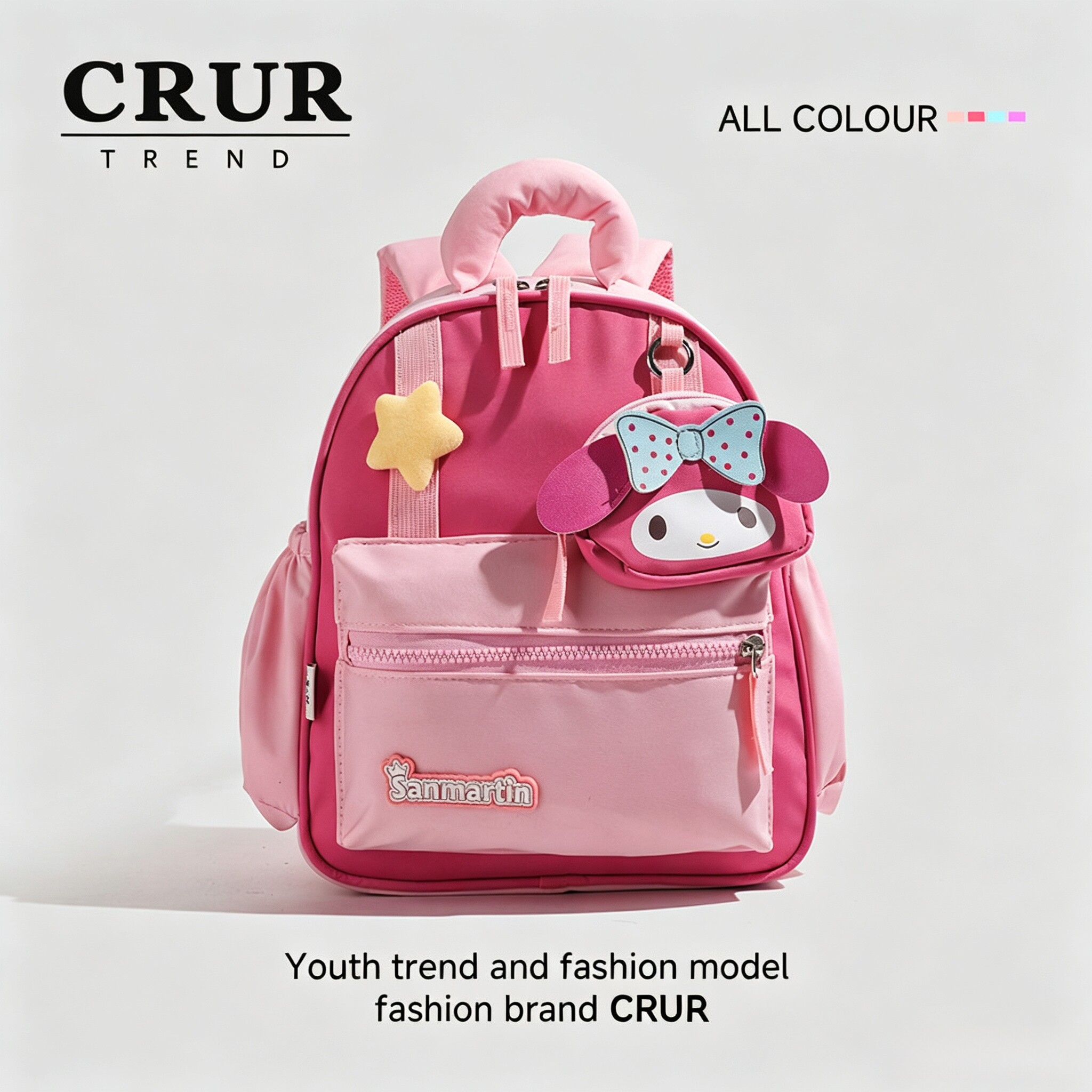 CRUR幼儿园书包儿童女孩外出轻便小背包2026新款一年级卡通双肩包