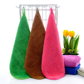 珊瑚绒擦手巾吸水不掉毛厨房洗碗去油清洁巾家用抹布挂钩毛巾加厚