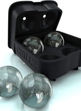 进口美国Chillz 冰球模具 自制安全食用硅胶制冰容器冰块冰球模具