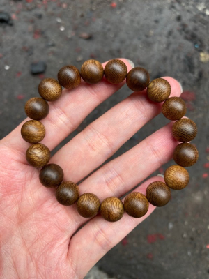 老料富森红土沉香手串1.0cm男女士手链秒沉水佛珠约13克情侣念珠