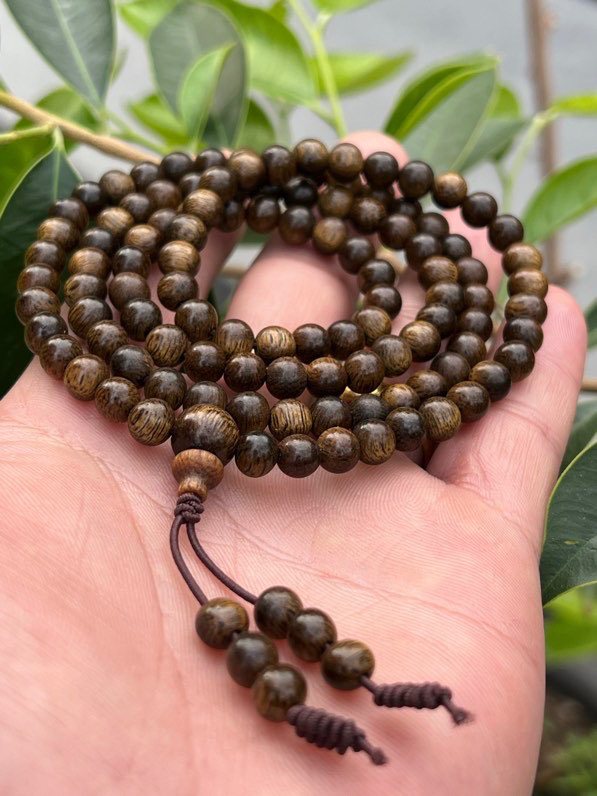 青帝汶沉香手串0.6cm＊108颗佛珠手链约18克男女士项链毛衣链饰品