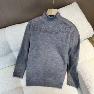 针织半高领时尚 新款 2025年 打底百搭上衣女 914