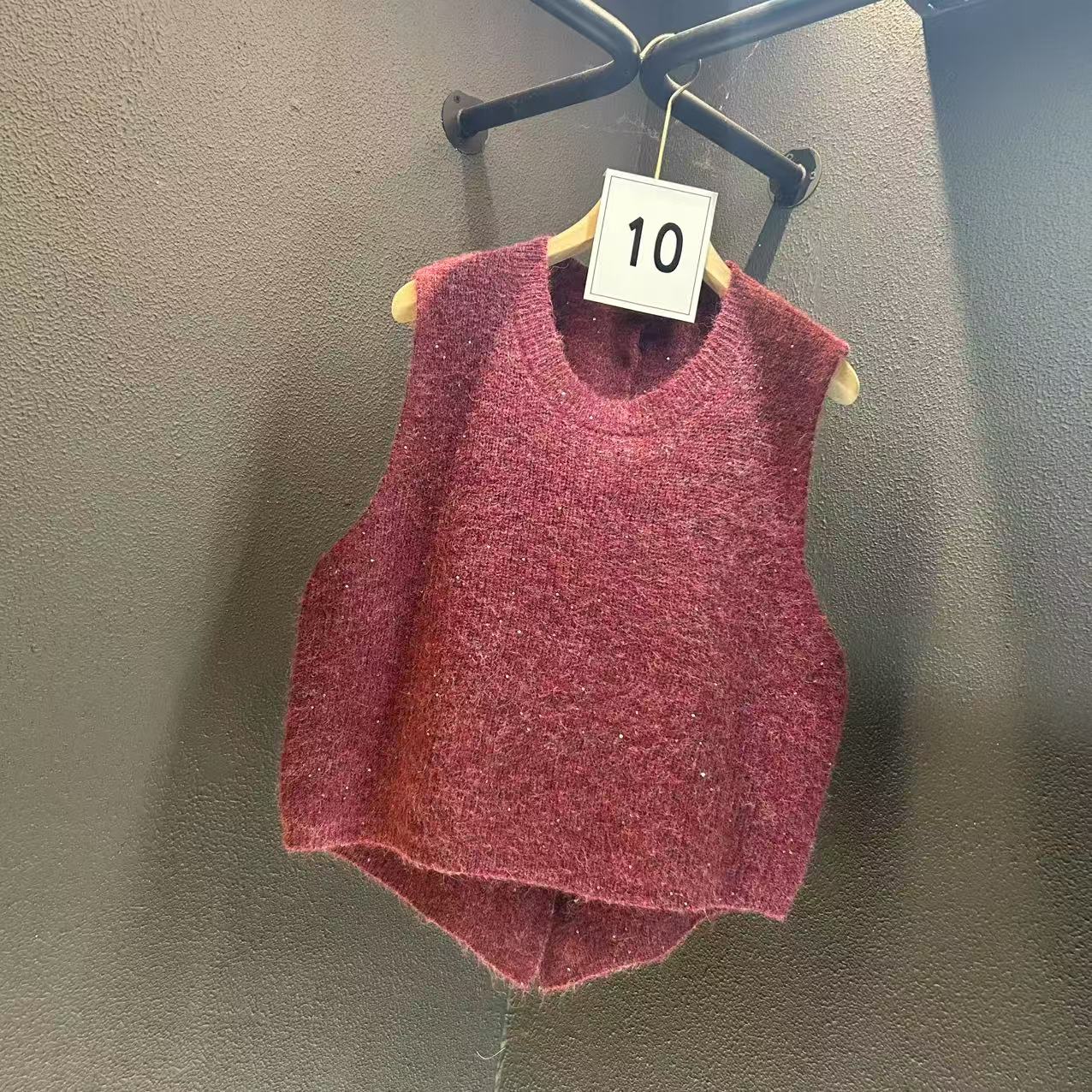 【1-50号】主播58号   2025年新款宽松针织马甲上衣女宽松