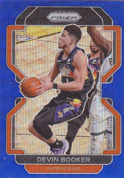 NBA球星卡2122Prizm普卡蓝波纹折凑套#203德文布克