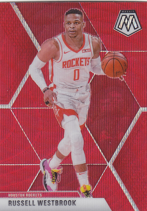 NBA球星卡1920Mosaic普卡马赛克红波纹折射凑套#134威斯布鲁克
