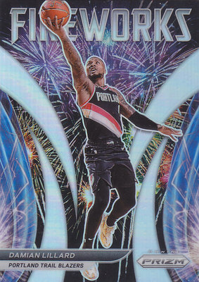 NBA球星卡Prizm2122特卡Fireworks银折凑套#11利拉德