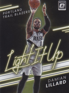 NBA帕尼尼球星卡Optic2122霓虹灯特卡凑套#7利拉德