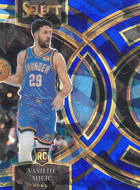 NBA球星卡2324Select二级新秀蓝碎冰折凑套#106瓦西里耶米齐奇