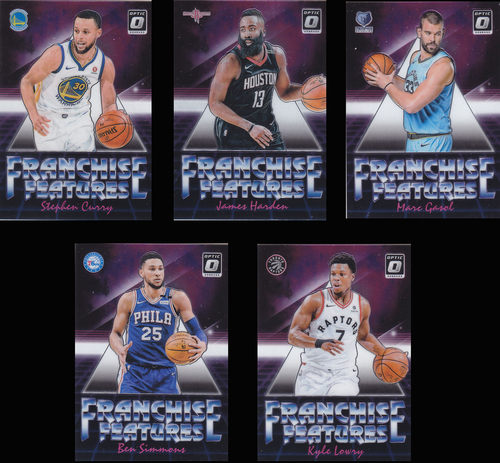 NBA球星卡panini1819Optic特许经营特卡库里哈登洛瑞本西蒙斯小加