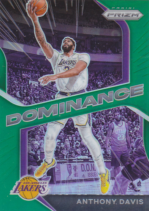 NBA球星卡2021Prizm统治特卡绿折#1安东尼戴维斯