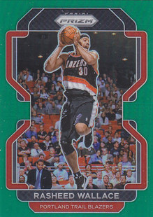 NBA球星卡帕尼尼2122Prizm绿折凑套#258拉希德华莱士