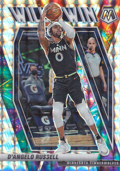 NBA球星卡2021马赛克特卡WillToWin格子折凑套#11德安吉洛拉塞尔