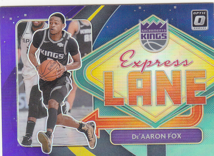 NBA球星卡Optic2021快车道紫折特卡Express Lane凑套#5福克斯
