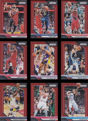 NBA球星卡panini1819Prizm普卡红波纹折射凑套No101-150