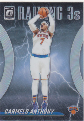 NBA球星卡2324Optic三分雨特卡银折凑套#13卡梅罗安东尼 甜瓜