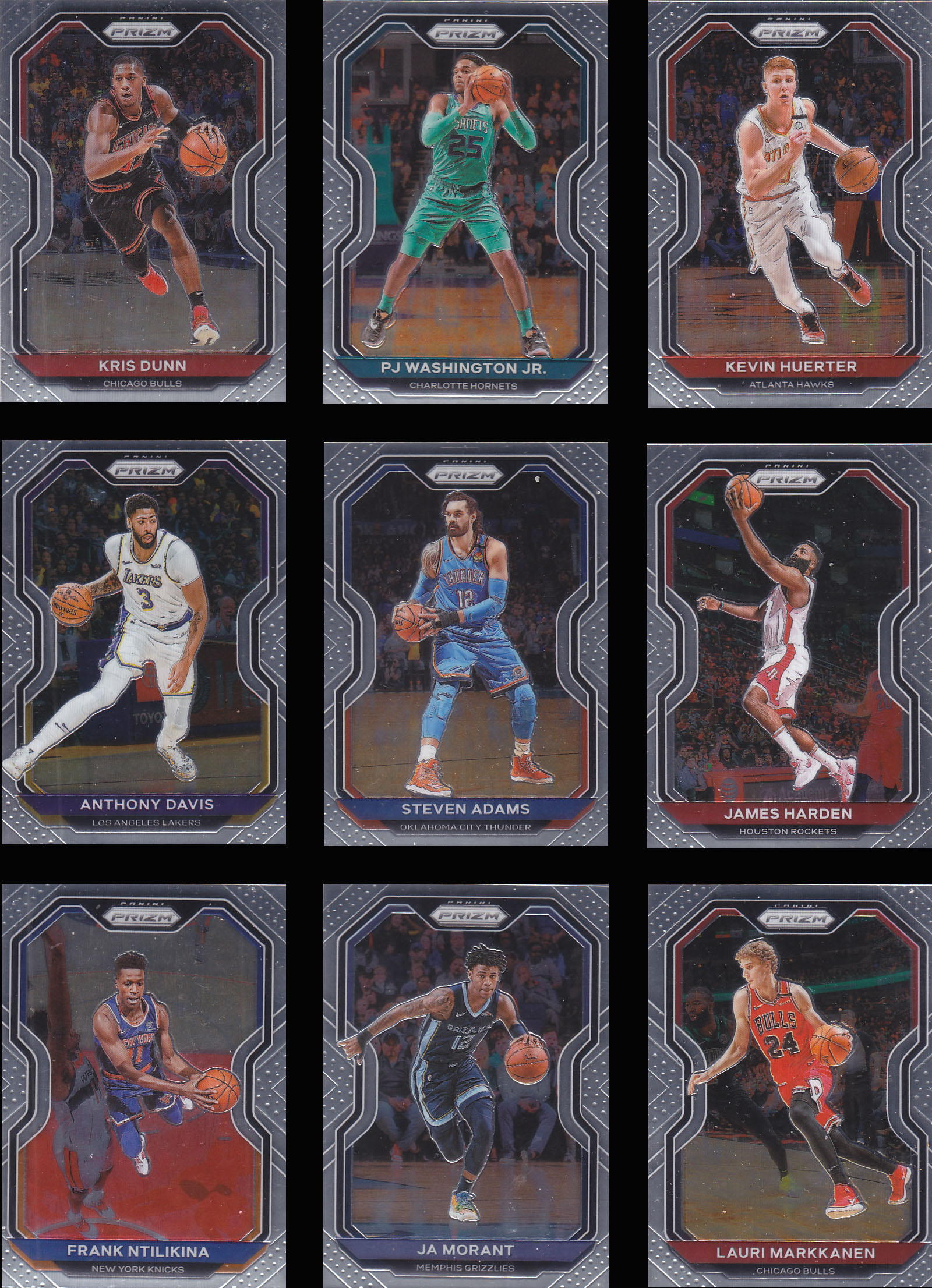 NBA帕尼尼球星卡Prizm2021普卡Base凑套No101-No120