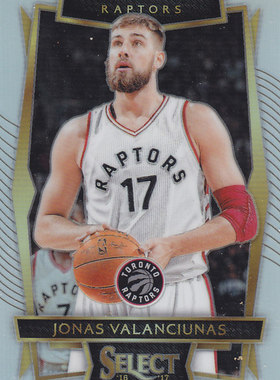 NBA球星卡1617Select普卡一级银折凑套#100瓦兰丘纳斯