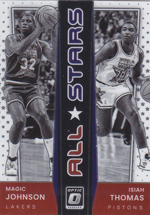 NBA球星卡Optic2122全明星特卡凑套#9魔术师约翰逊以赛亚托马斯