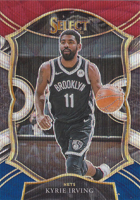 NBA球星卡2021Select普卡一级红蓝波纹折射凑套#42凯里欧文