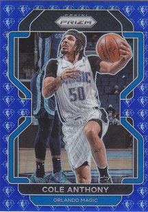 NBA球星卡2122Prizm普卡75周年蓝钻折射凑套#121科尔安东尼