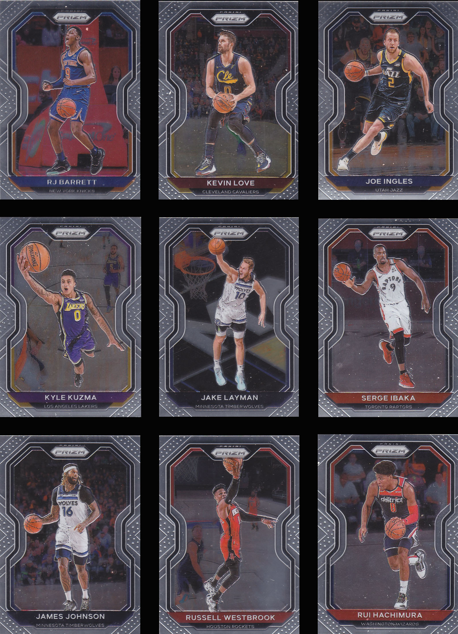 NBA帕尼尼球星卡Prizm2021普卡Base凑套No241-No250