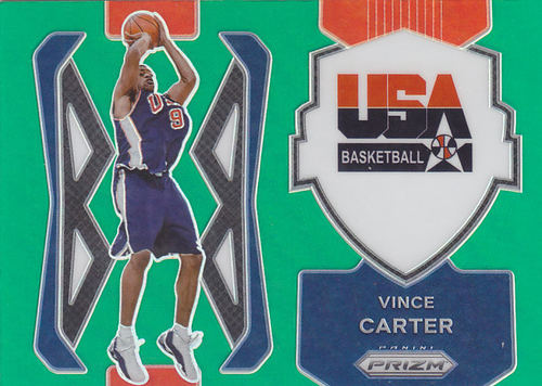 NBA球星卡Prizm2122特卡USA美国队绿折凑套#6文斯卡特