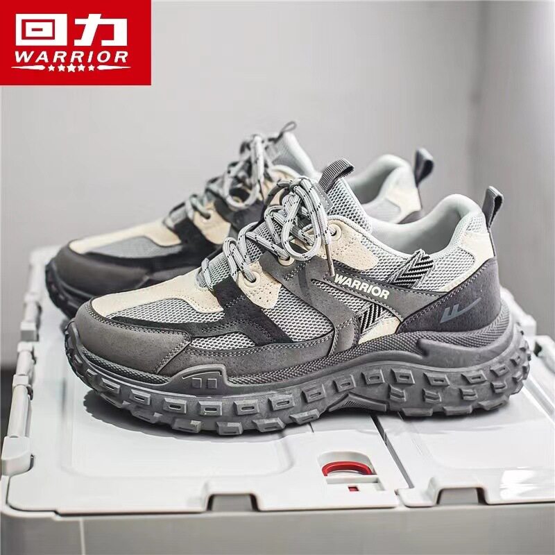 回力老爹鞋男款春季休闲运动跑步轮胎底男鞋子网面青少年透气潮鞋
