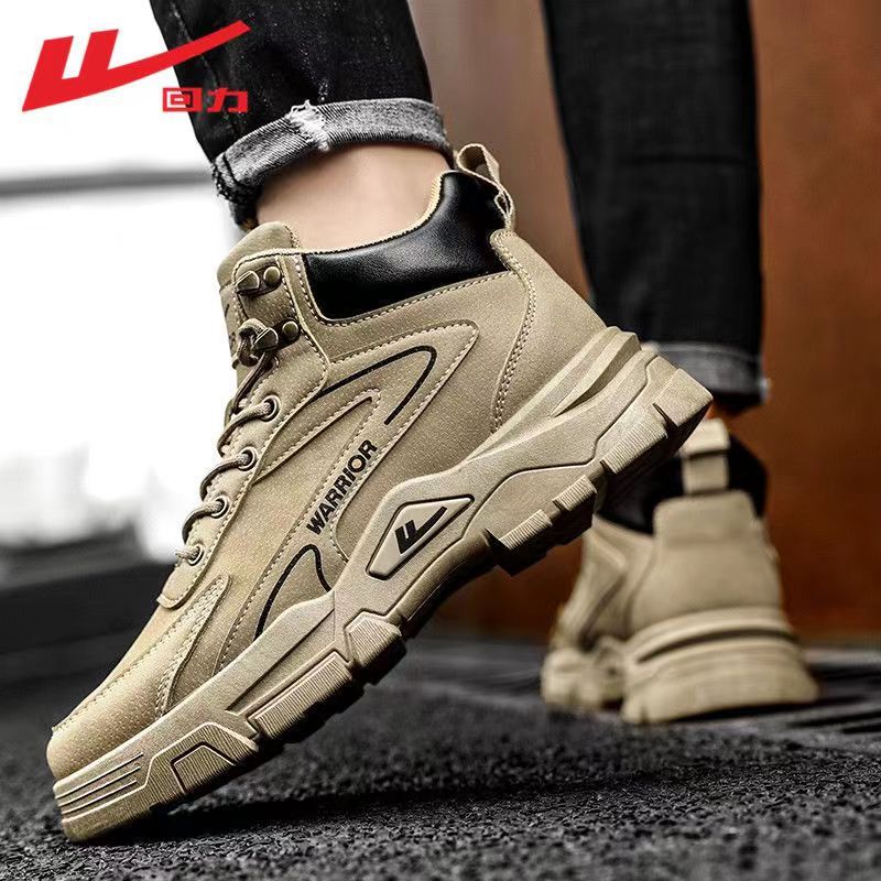 回力男鞋厚底马丁靴ins英伦风2023春季新款休闲百搭工装鞋鞋子男