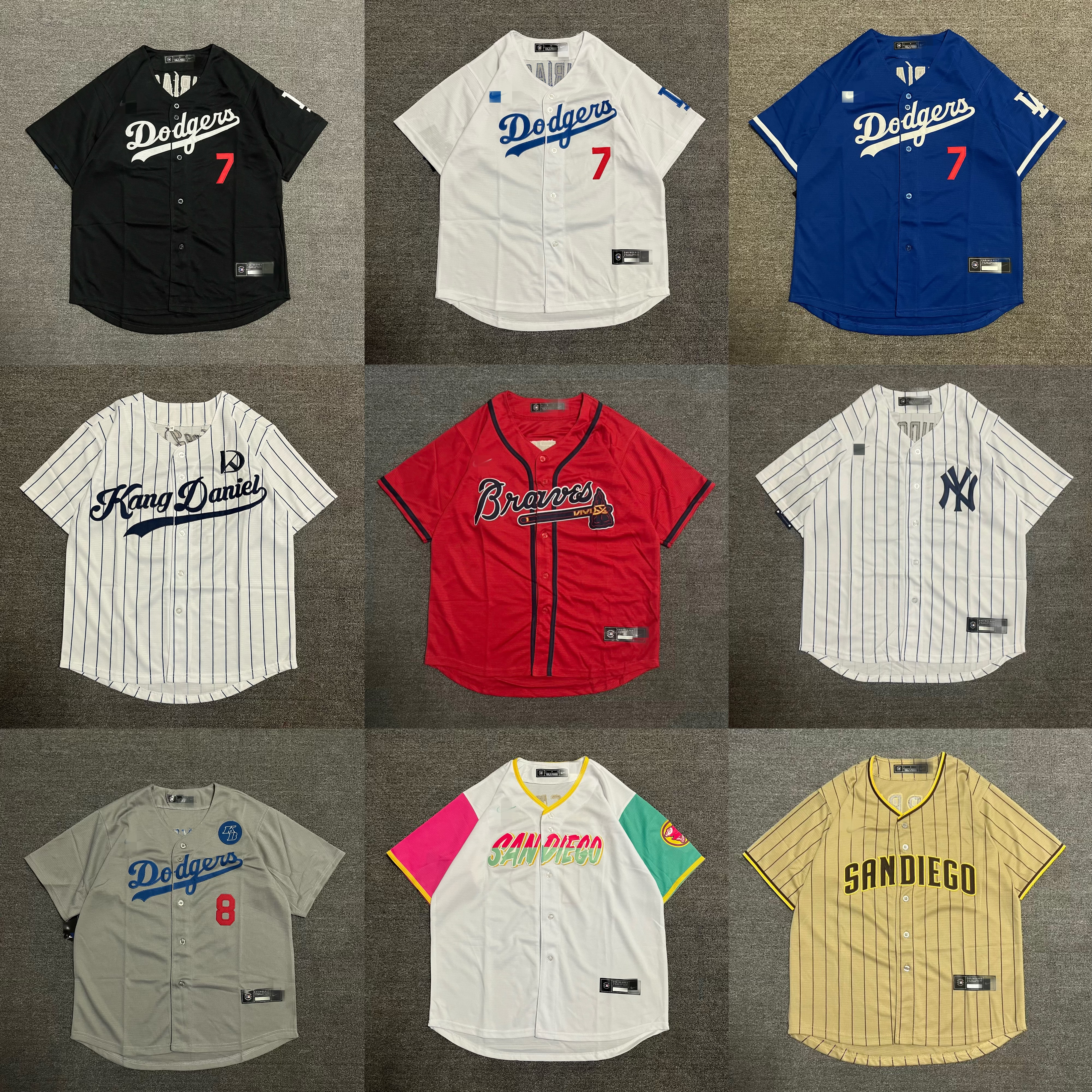 潮牌少儿嘻哈hiphop宽松球衣棒球服短袖半袖儿童街舞表演开衫t恤