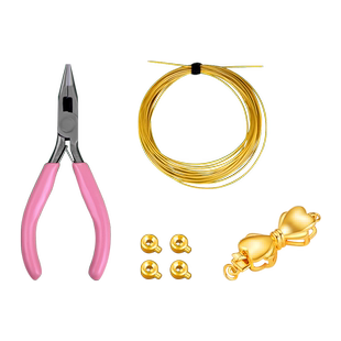 穿珍珠专用线和扣头配件纯银蝴蝶结扣串珠钢丝绳项链手链diy材料