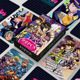 双面LOMO卡 珍藏贺卡 JOJO奇妙冒险自制60张新款 卡片照片卡盒装