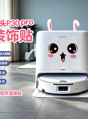 石头P30Pro新款扫地机器人装饰贴纸云鲸小米基站通用可爱无痕贴20