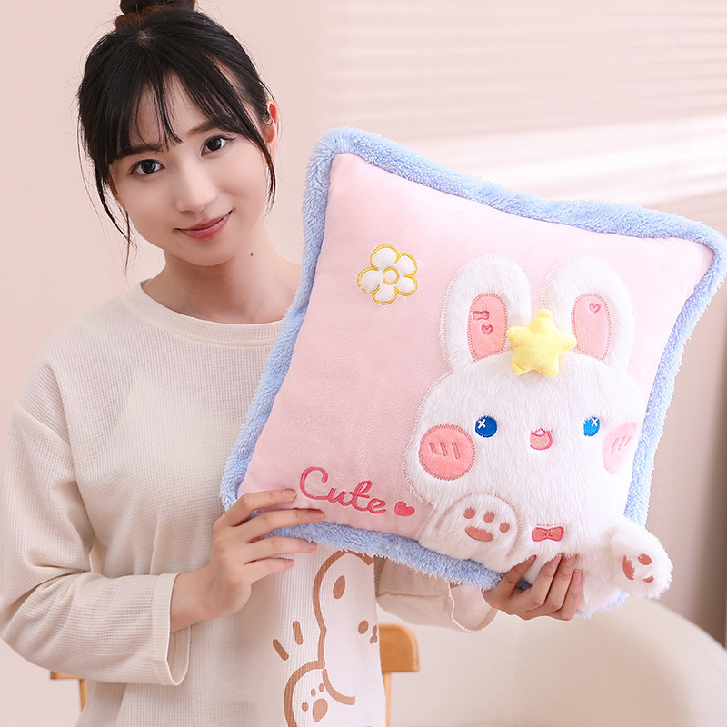 抱枕被加绒加厚两用二合一办公室午休折叠车载靠垫车用卡通多功能